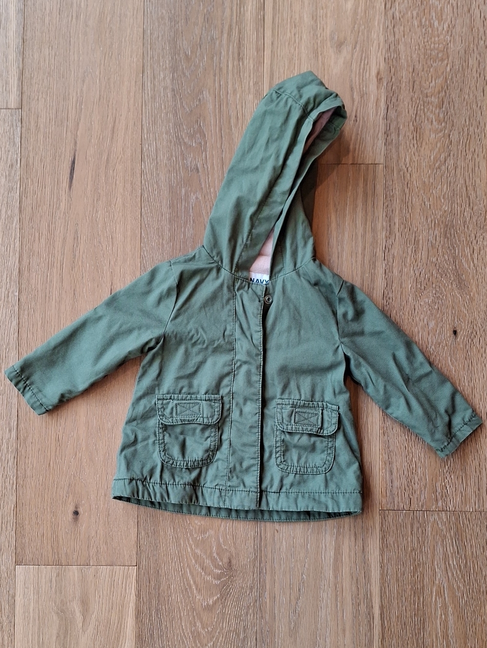 Old Navy Green Hooded Baby Girl Midseason Jacket 6-12m